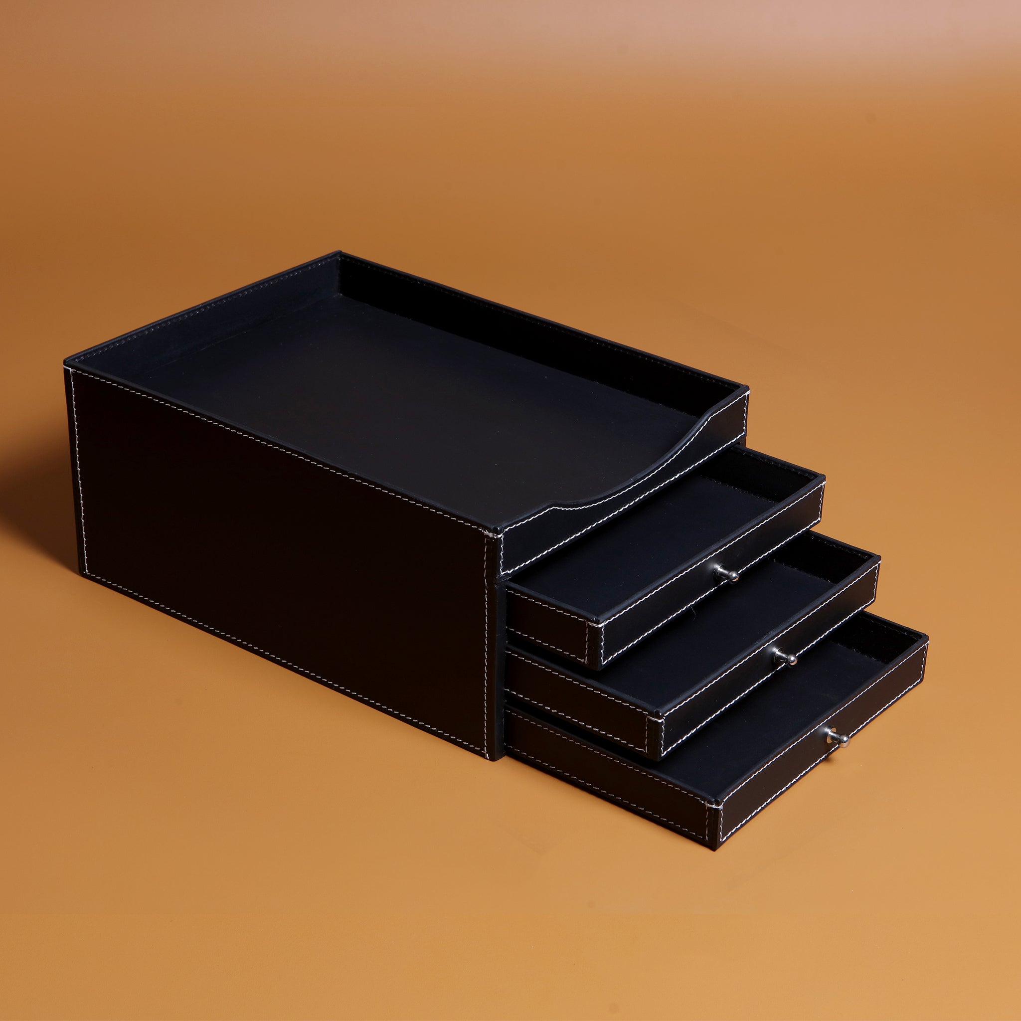 Letter Tray - Rectangle with 3 Drawers