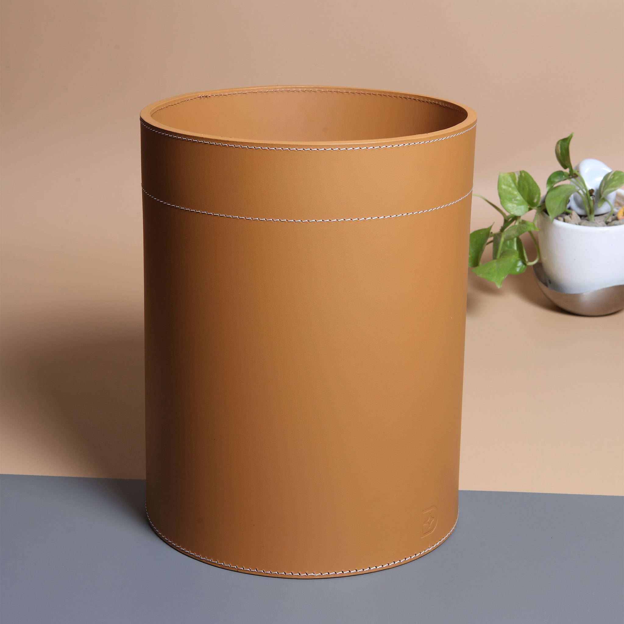 Waste Paper Basket - Tan