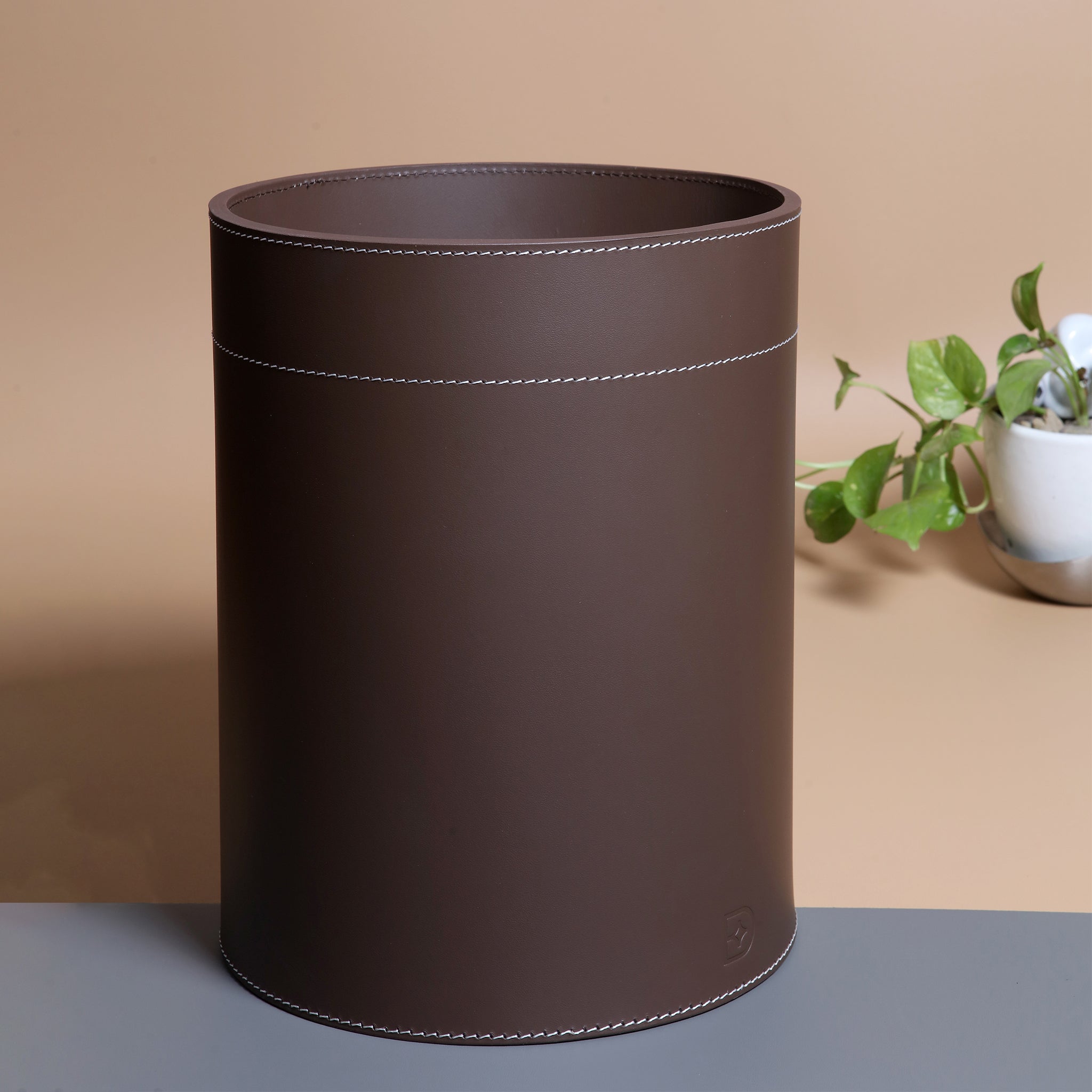 Waste Paper Basket - Brown