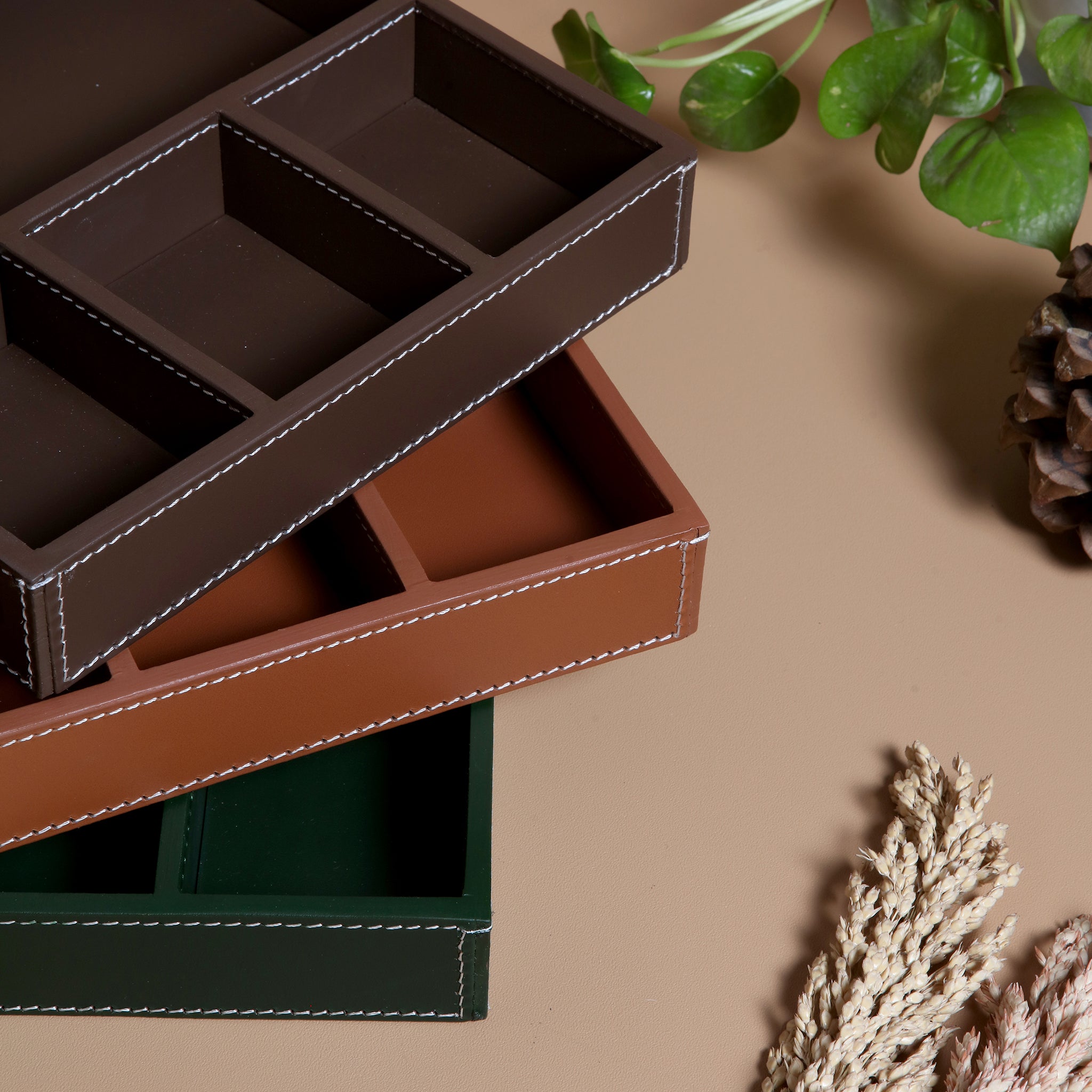 Square Serving Tray - 4 Compartments