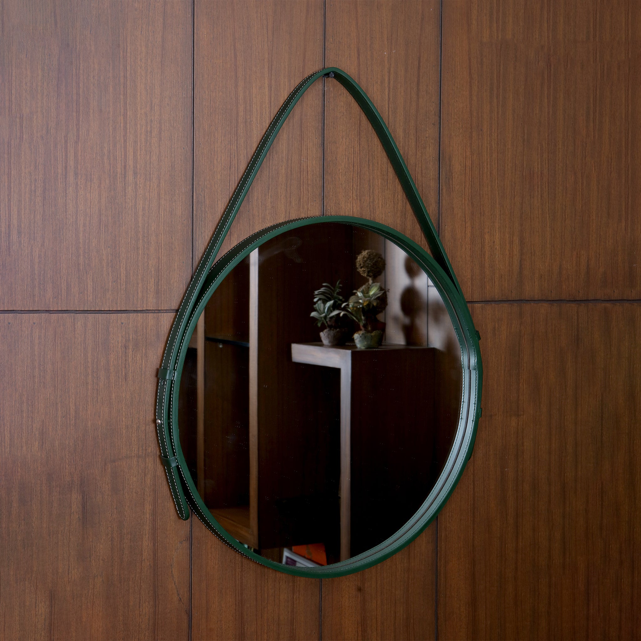 Wall Hanging Mirror - Dark Green