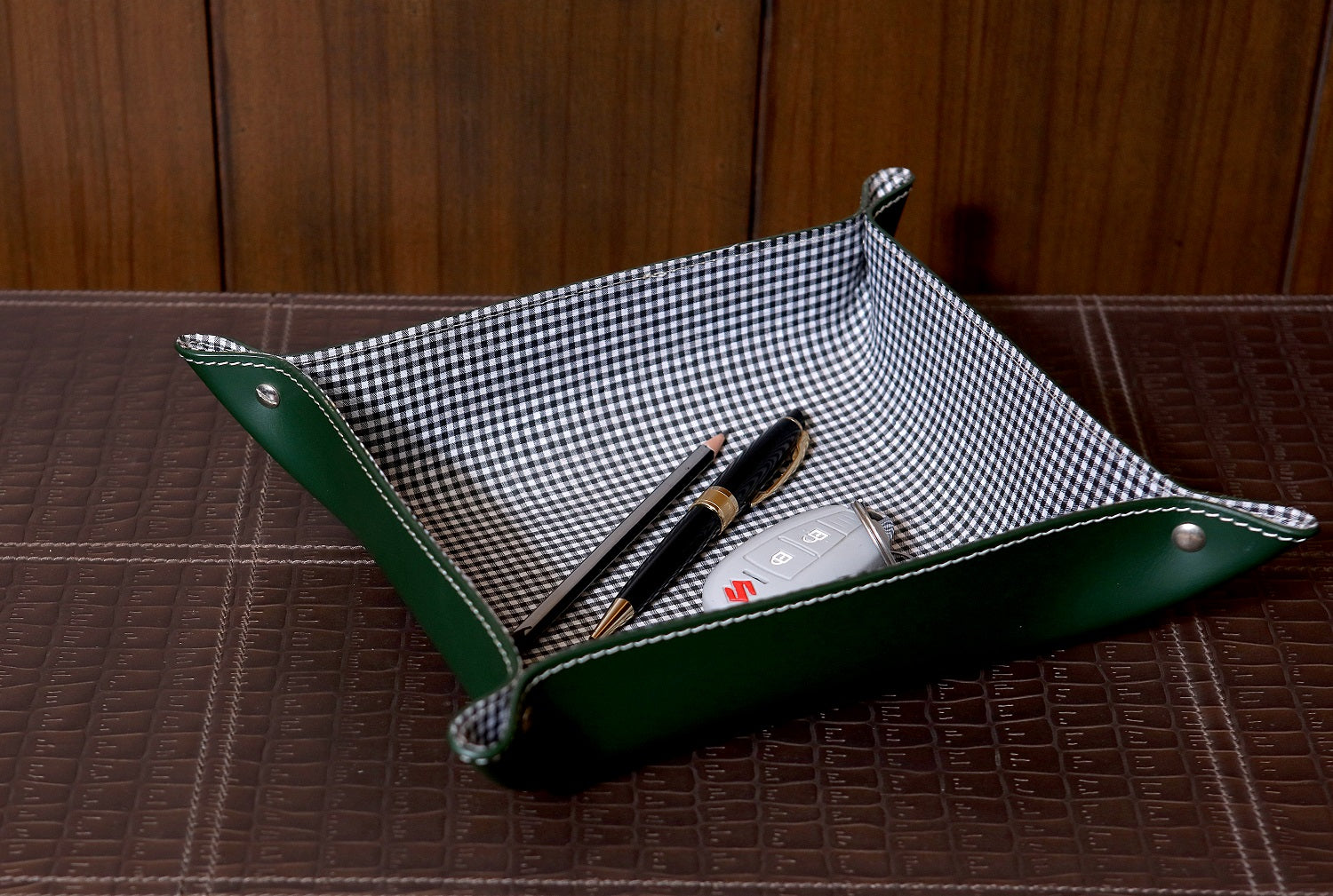 Catchall Tray with Cloth Lining