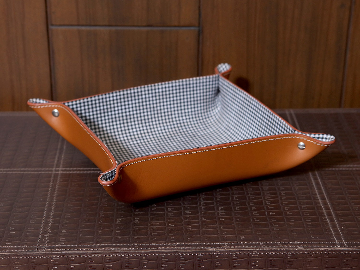 Catchall Tray with Cloth Lining