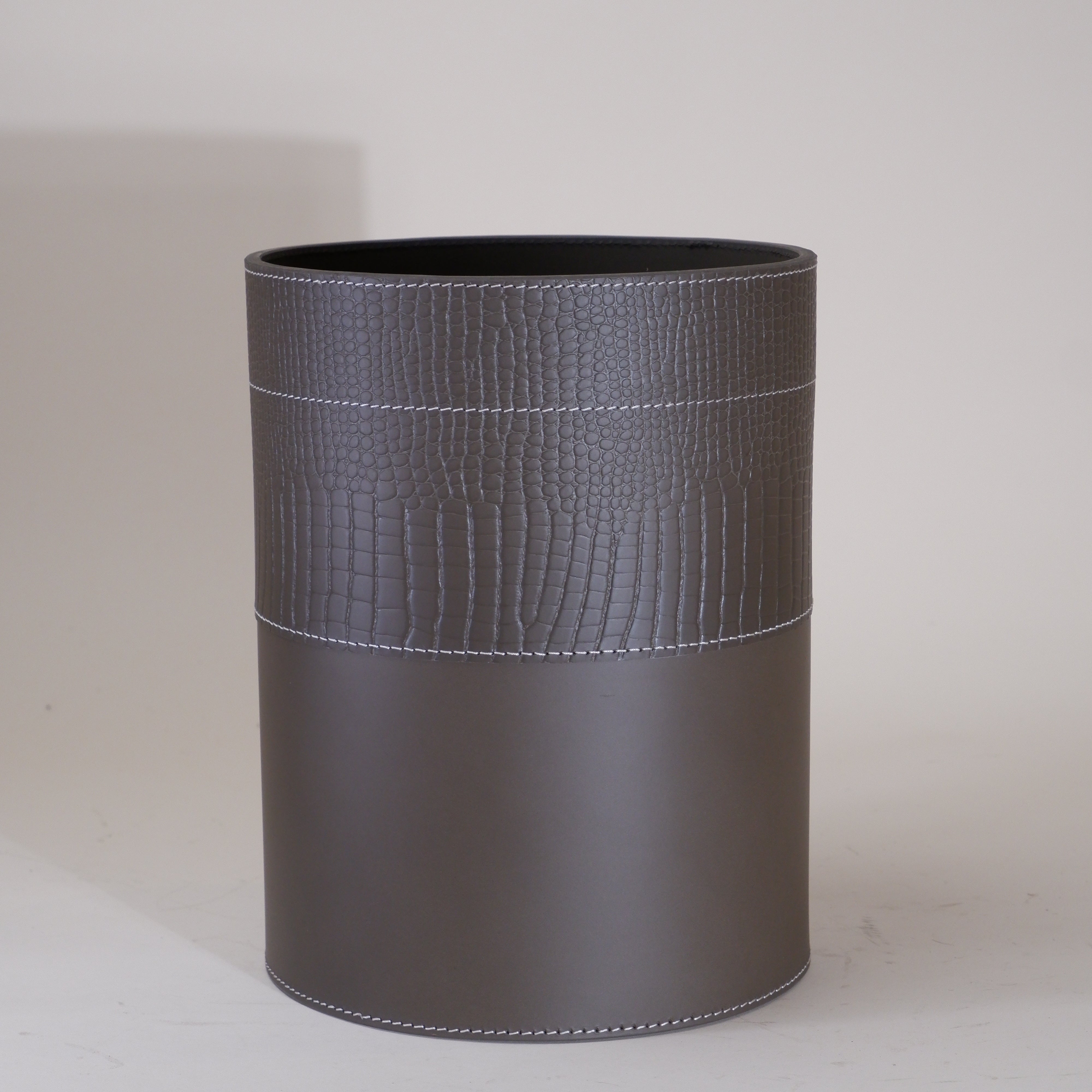 Croco Waste Paper Basket - Elephant Grey Large Size
