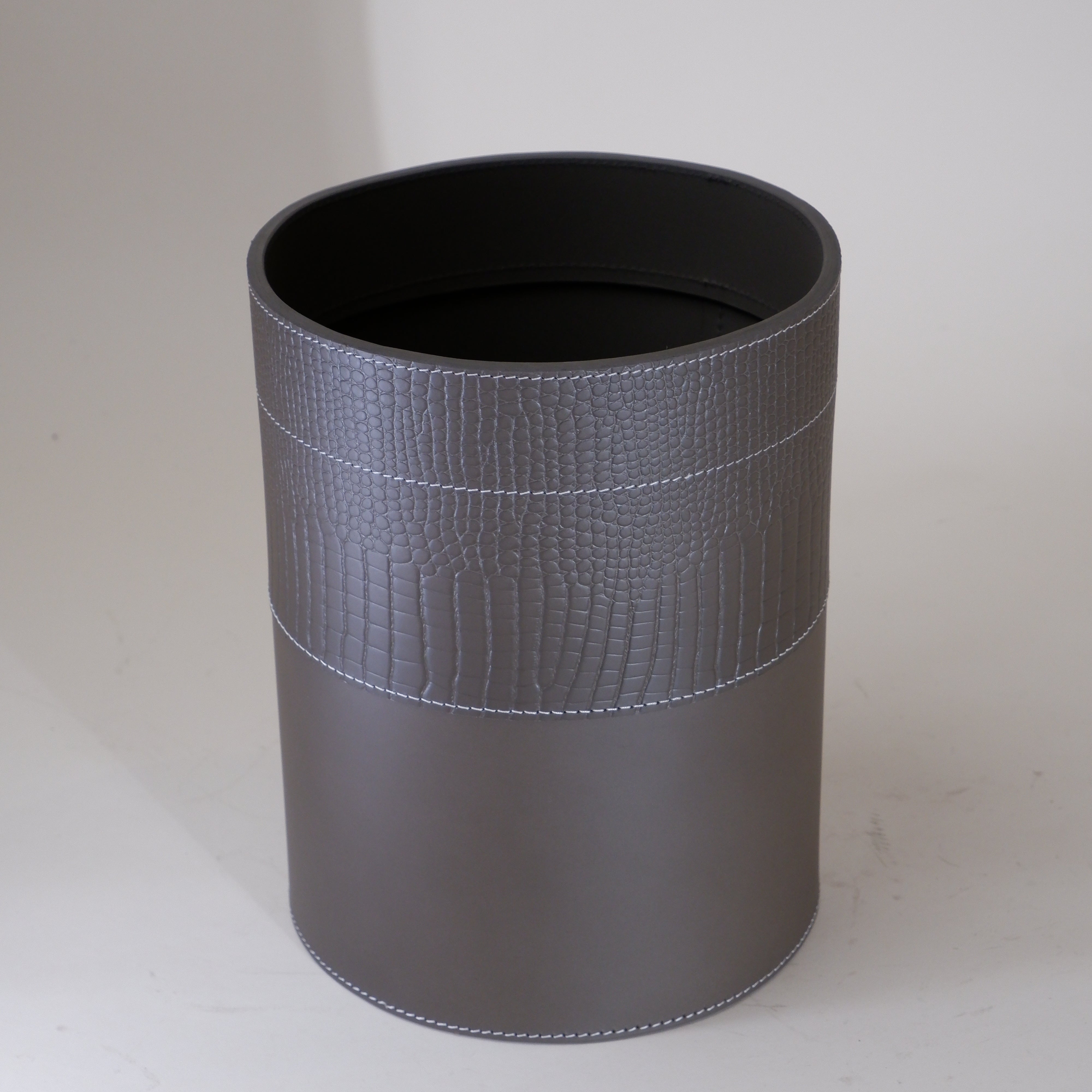 Croco Waste Paper Basket - Elephant Grey Large Size