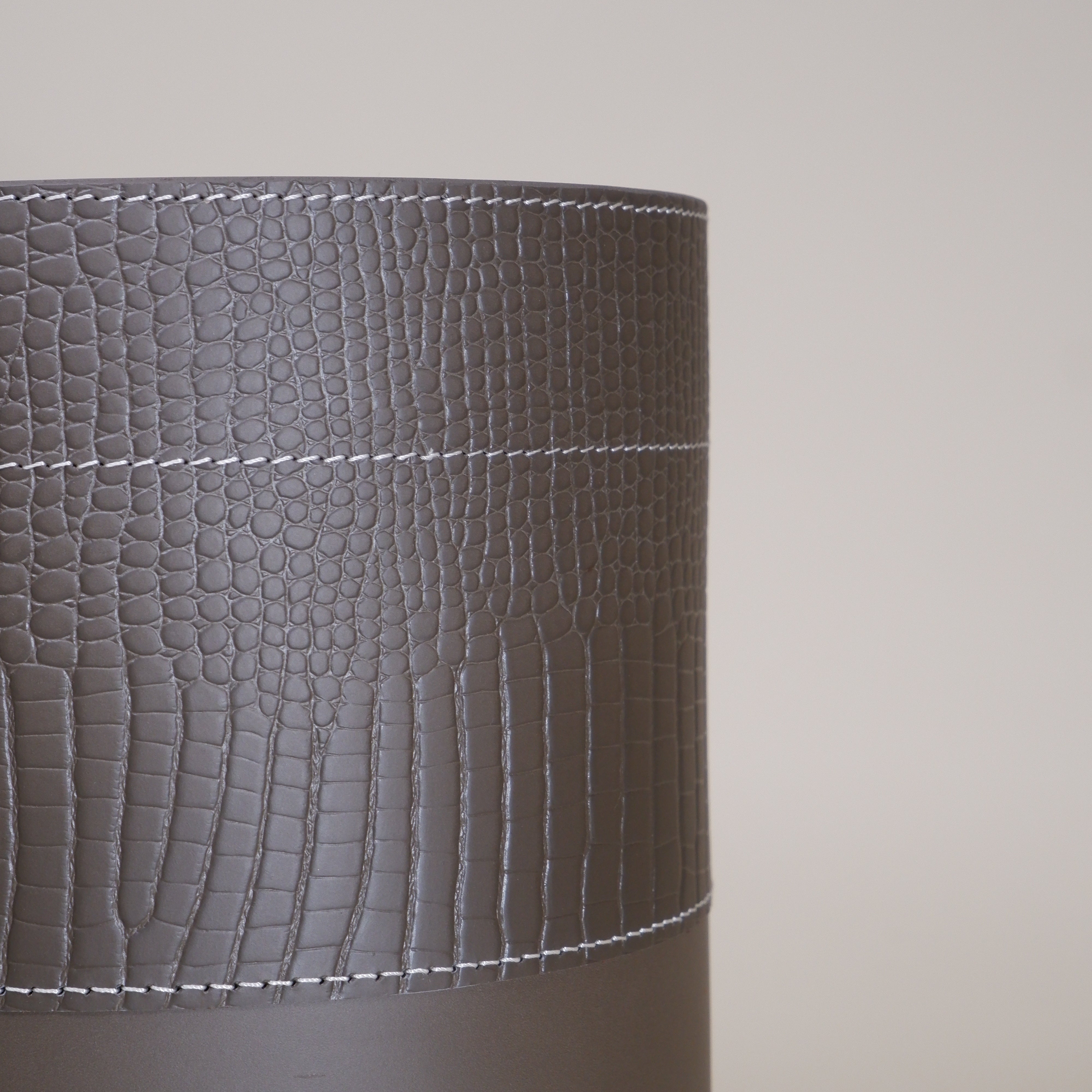 Croco Waste Paper Basket - Elephant Grey Large Size