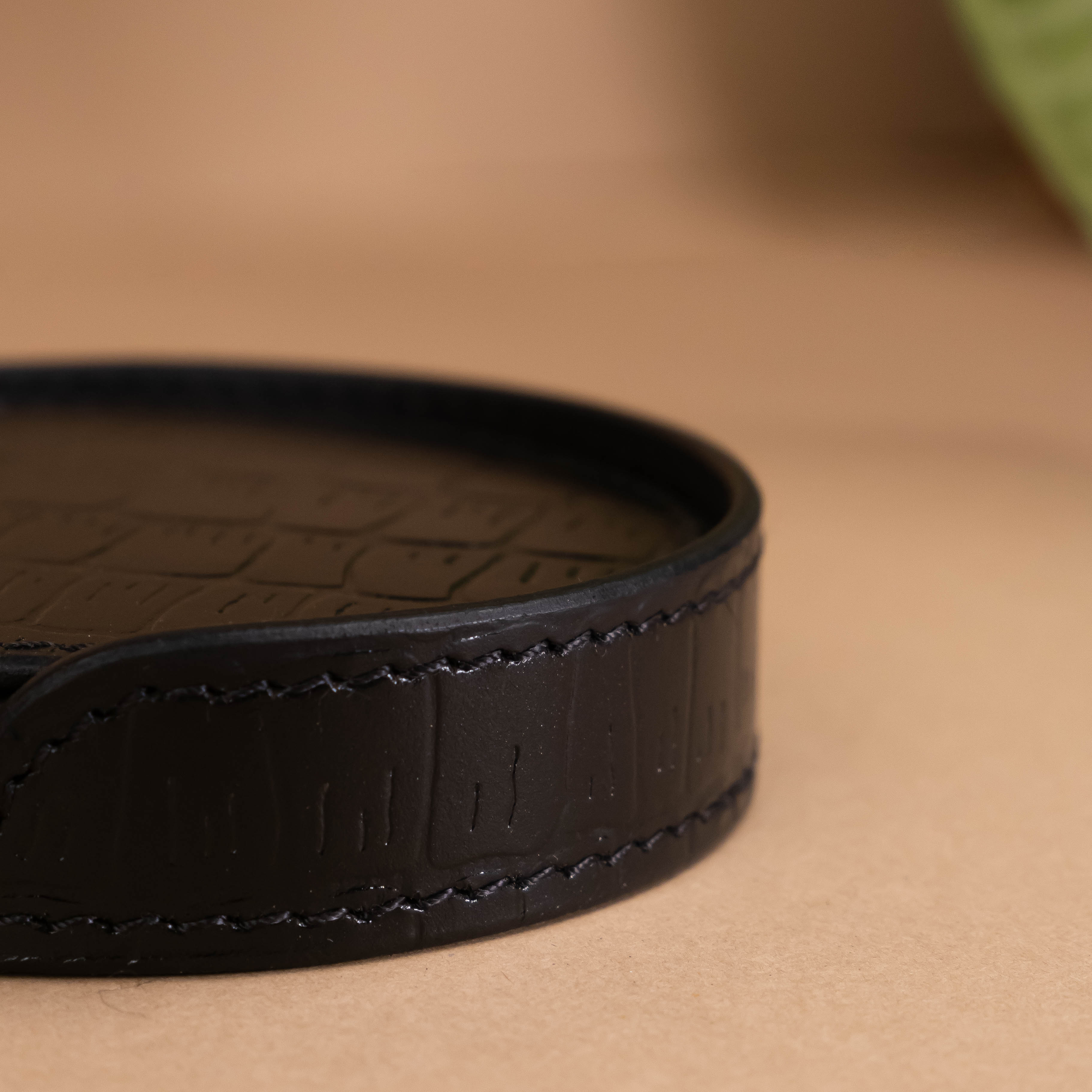 Coasters Round - Black Croco
