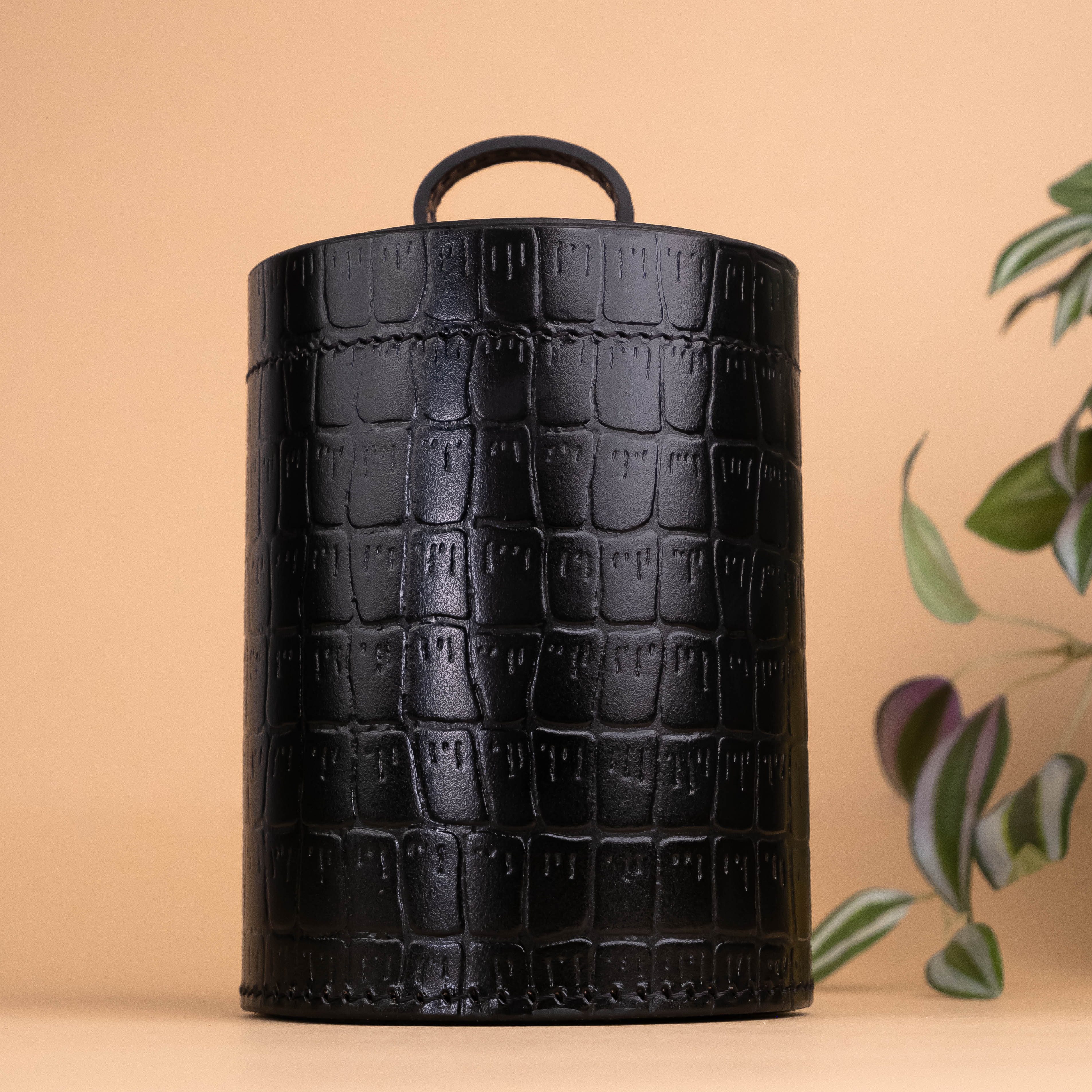 Cylinder Multi Utility Box - Croco Black