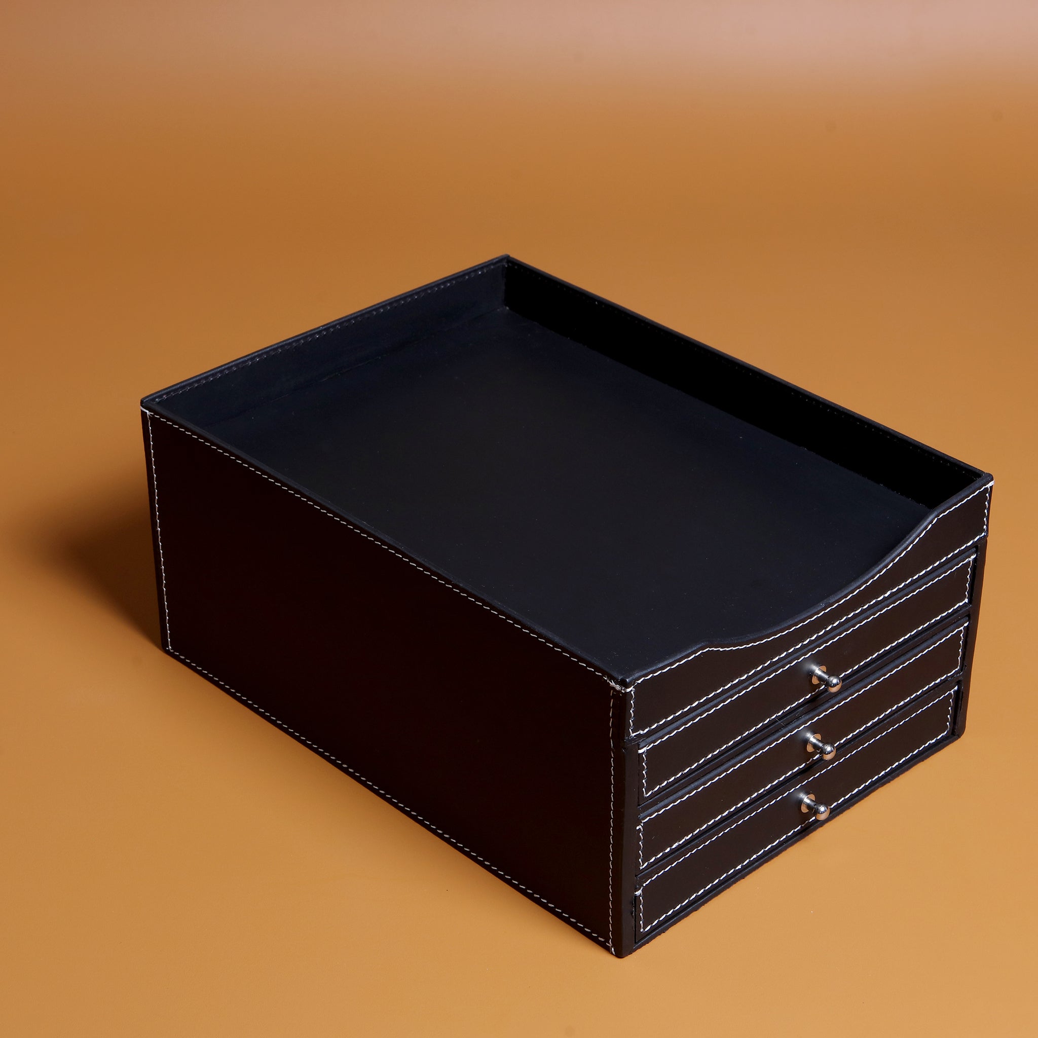 Letter Tray - Rectangle with 3 Drawers